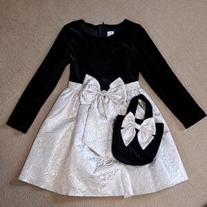 NWOT Rare Editions Black and Cream Dress